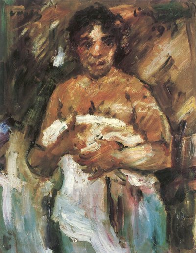 Girl Undressing by Lovis Corinth